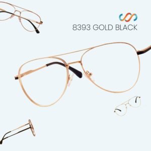 8393 Gold Black Aviator Frame - Image 4