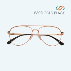 8393 Gold Black Aviator Frame - Image 2