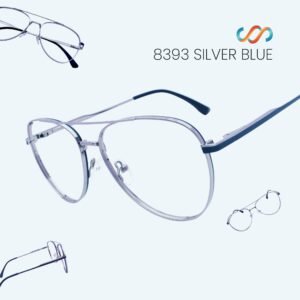 8393 Silver Blue Aviator Frame - Image 4