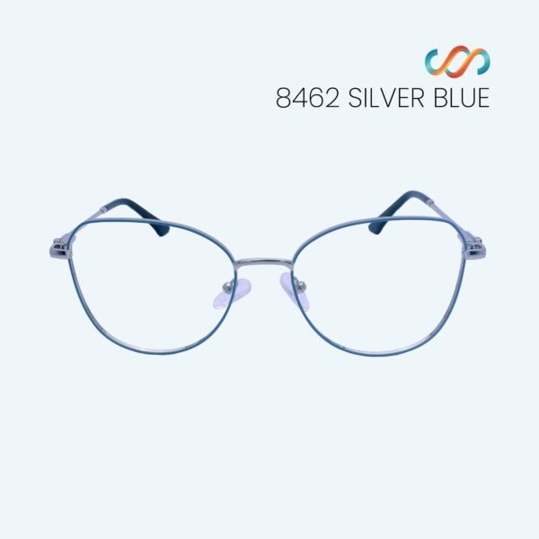 8462 Blue Semi Cat Eye Frame
