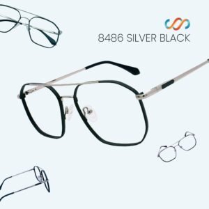 8486 Silver Black Hexagonal Frame - Image 5