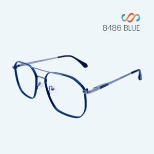 8486 Silver Matte Blue Hexagonal Frame - Image 4