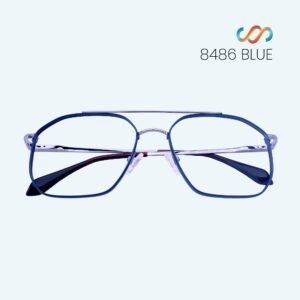 8486 Silver Matte Blue Hexagonal Frame - Image 3