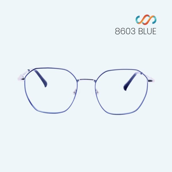 8603 Blue Hexagonal Frame